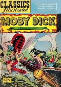 early cover for the Moby Dick comic book from Gilberton Publng