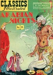 early cover for the Arabian Nights comic book from Gilberton Publng