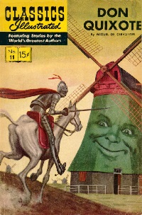 'windmill cover' Don Quixote comic book from Gilberton Publng