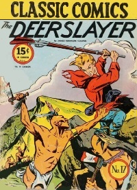 early cover for The Deerslayer comic book from Gilberton Publng