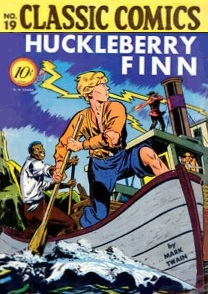 early cover for the Huckleberry Finn comic book from Gilberton Publng