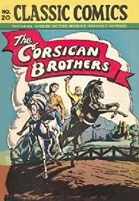 early cover for The Corsican Brothers comic book from Gilberton Publng