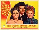 lobby card for Go West, Young Lady B-movie starring Glenn Ford & Bob Wills