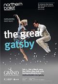 poster for "The Great Gatsby" ballet by David Nixon in Leeds, UK